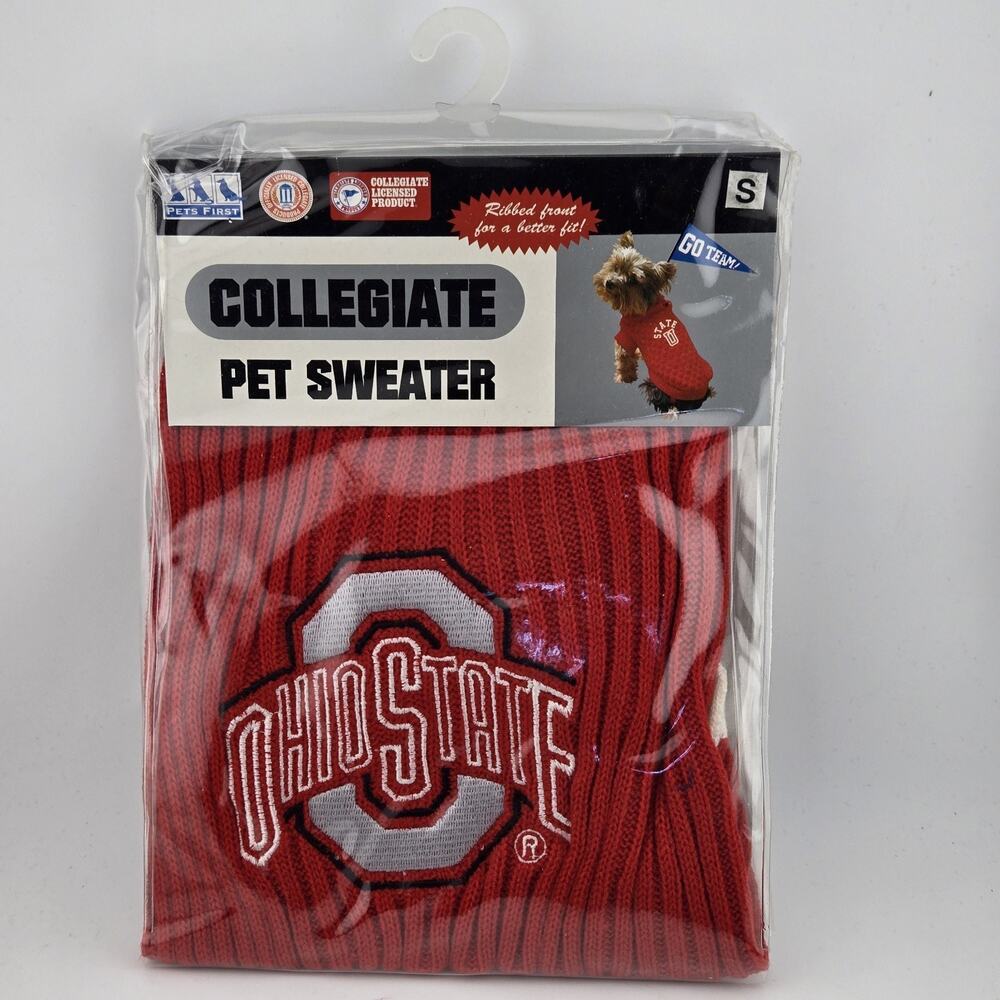 Ohio State Buckeyes Pet Sweater Size Small Pets First Collegiate New Red
